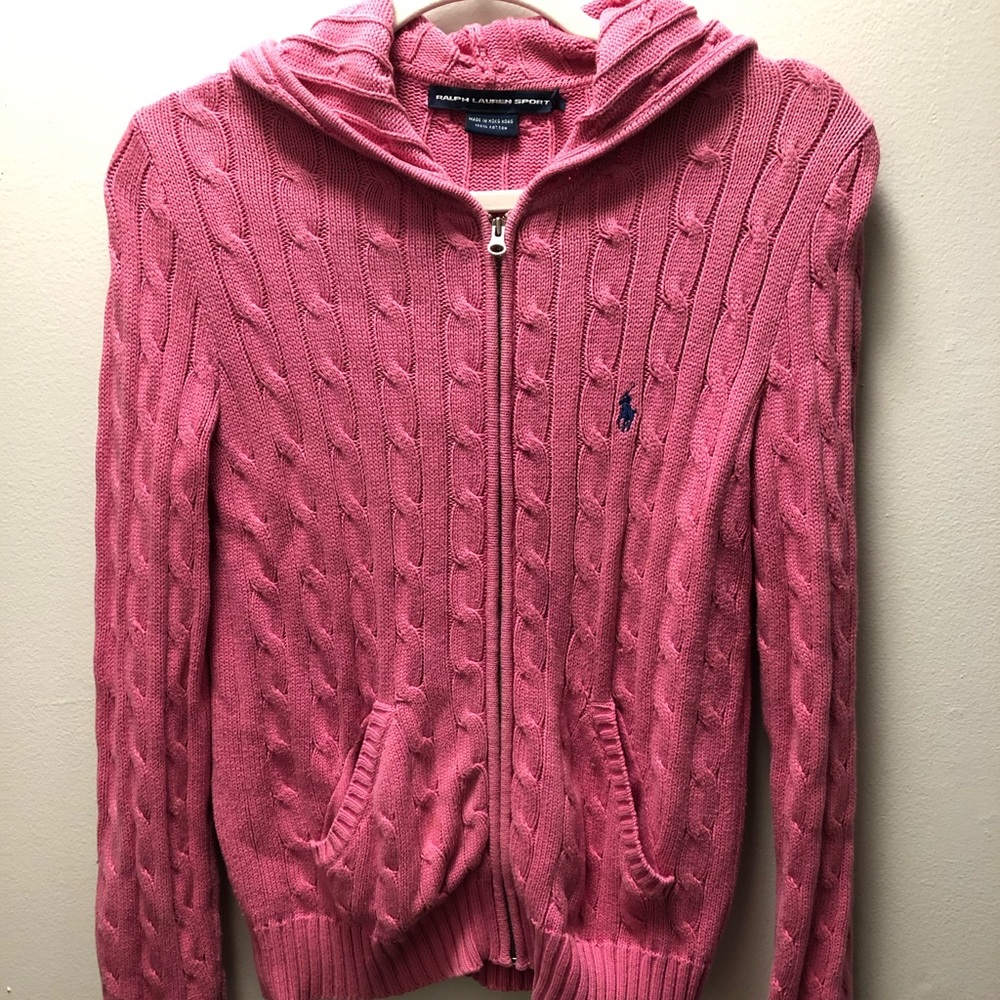 Ralph Lauren Cable Knit ZIP-Up with Hood